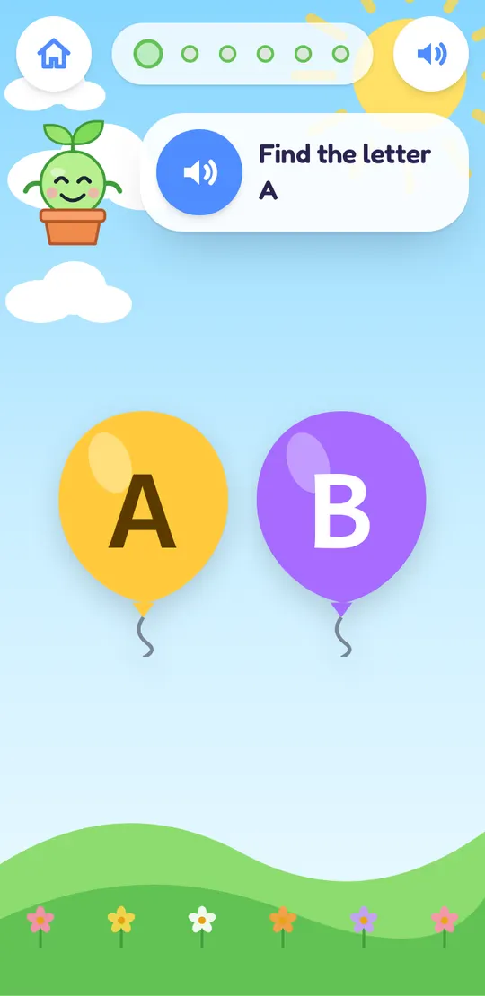 Alphabet Adventure being played on a phone