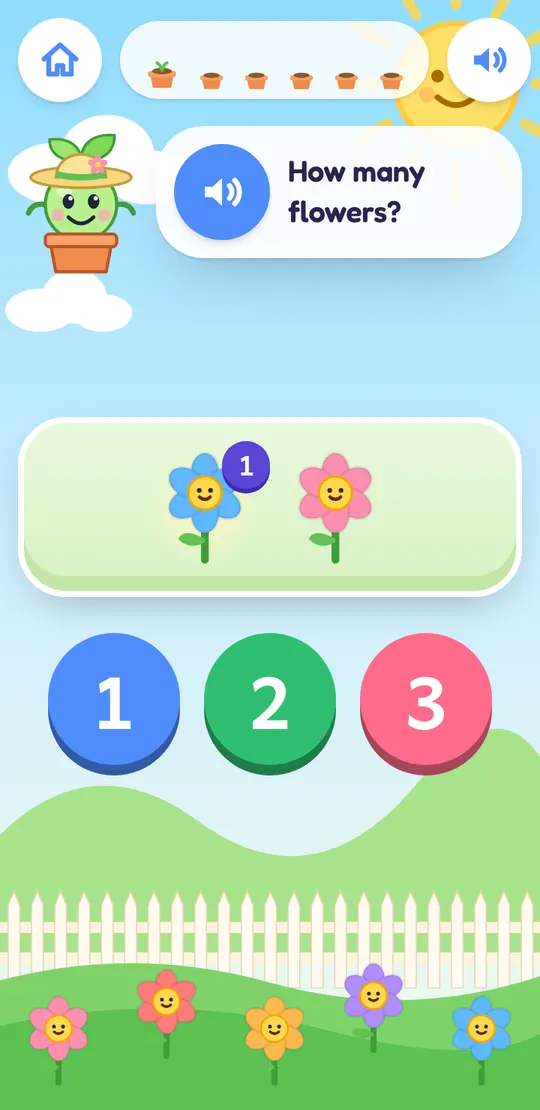 Number Garden being played on a phone