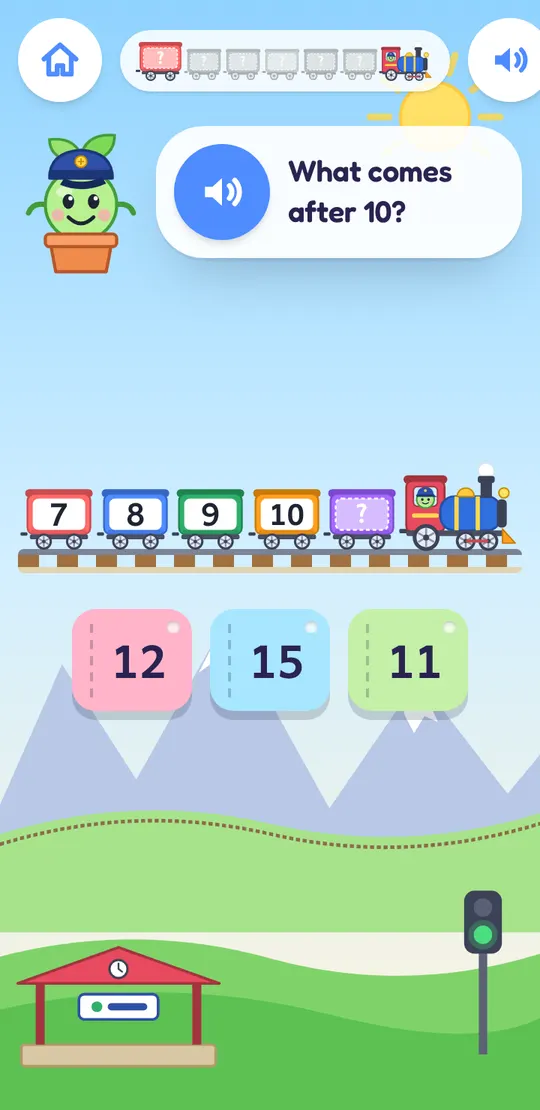 Number Train being played on a phone
